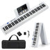 88-Key Foldable Digital Piano with MIDI and Wireless BT-Black - Minihomy