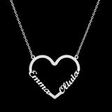 Stainless Steel Name Heart Necklace for Women Personalized Letter Gold Choker Necklace Gift