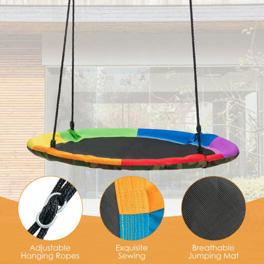 2-Pack Swing Set Swing Seat Replacement and Saucer Tree Swing (Without Stand) - Color: Multicolor - Minihomy