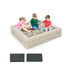 2-In-1 HDPE Kids Sandbox with Cover and Bottom Liner-White - Color: White - Minihomy