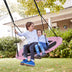 40 Inches Saucer Tree Swing Round with Adjustable Ropes and Carabiners-Pink - Color: Pink - Minihomy