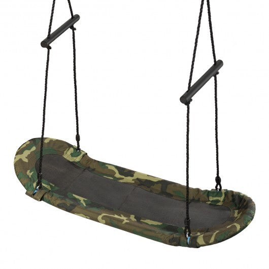 Saucer Tree Swing Surf Kids Outdoor Adjustable Swing Set - Color: Camouflage