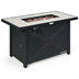 42 Inch 60000 BTU Propane Fire Pit Table with Ceramic Tabletop - Color: Black - Minihomy