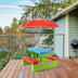 Kids Picnic Folding Table and Bench with Umbrella - Minihomy