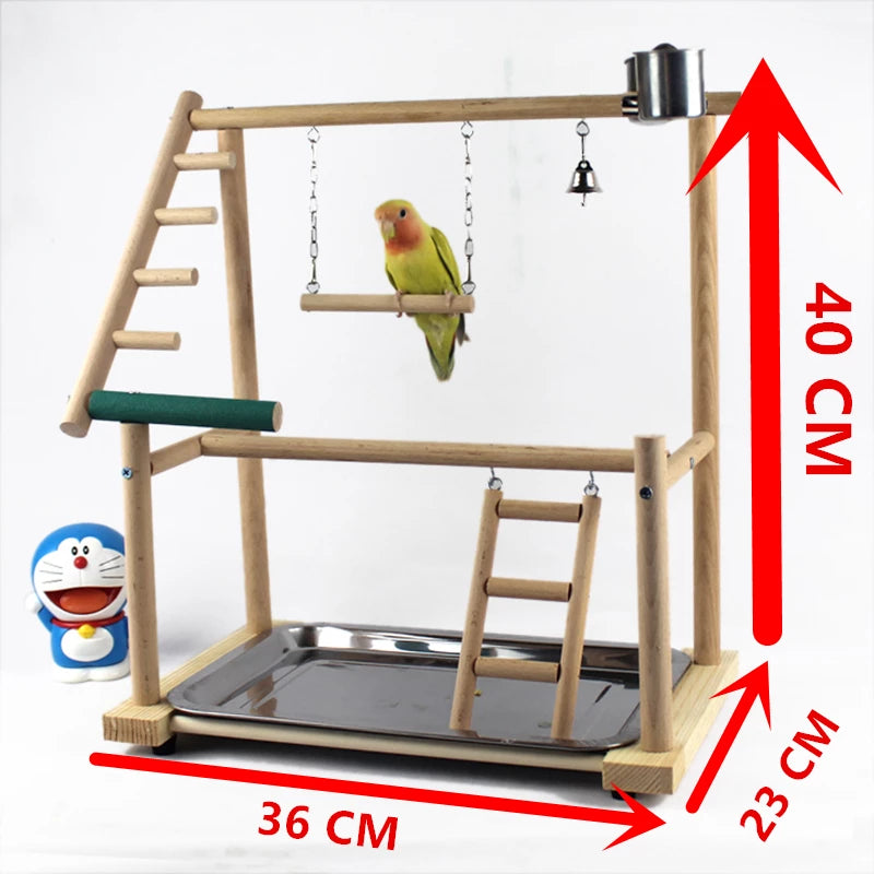Bird Stand Stand Desktop Training Cockatiel Playground Bird Toy Swing Climbing Ladder Bird Gear Supplies