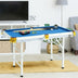 47 Inch Folding Billiard Table with Cues and Brush Chalk-Blue - Color: Blue - Minihomy