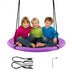 40 Inch Flying Saucer Tree Swing Indoor Outdoor Play Set-Purple - Color: Purple - Minihomy