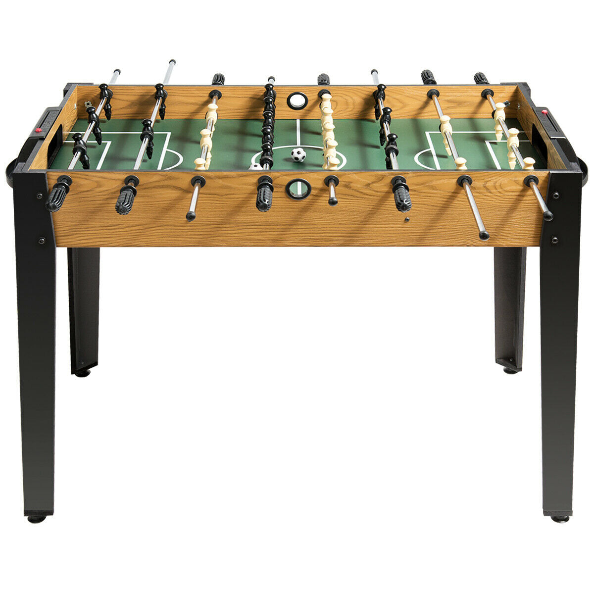 48" Competition Sized Home Recreation Wooden Foosball Table-Brown - Color: Brown - Minihomy