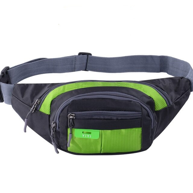 Sports multi-function waterproof pockets unisex chest bag