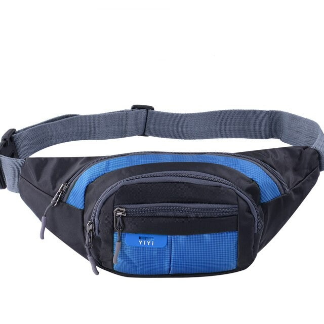 Sports multi-function waterproof pockets unisex chest bag