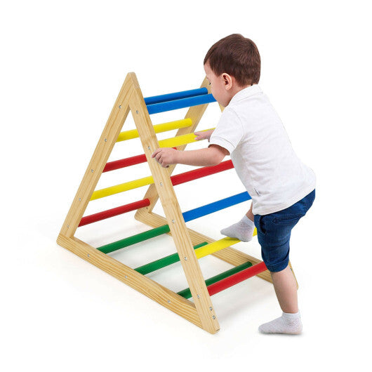 Climbing Triangle Ladder with 3 Levels for Kids-Multicolor - Minihomy