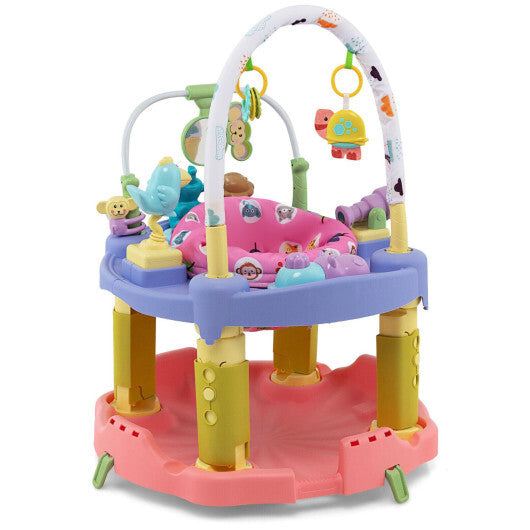 3-in-1 Baby Activity Center with 3-position for 0-24 Months-Pink - Color: Pink - Minihomy