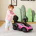 3-in-1 Licensed Lamborghini Ride on Push Car with Handle Guardrail-Pink - Color: Pink - Minihomy