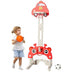 3-in-1 Basketball Hoop for Kids Adjustable Height Playset with Balls-Red - Color: Red - Minihomy