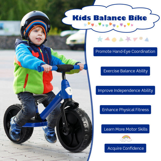 4-in-1 Kids Training Bike Toddler Tricycle with Training Wheels and  Pedals-Blue - Color: Blue - Minihomy