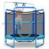 5 Feet Kids 3-in-1 Game Trampoline with Enclosure Net Spring Pad-Blue - Color: Blue - Minihomy