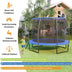 8/10 Feet Recreational Trampoline with Basketball Hoop-12 ft - Color: Black - Size: 12 ft - Minihomy