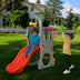 5 in 1 Toddler Climber Slide Playset with Basketball Hoop and Telescope - Color: Multicolor - Minihomy