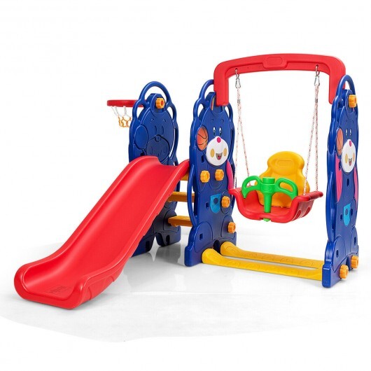 3-in-1 Toddler Climber and Swing Playset - Minihomy