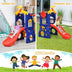 6-in-1 Freestanding Kids Slide with Basketball Hoop and Ring Toss - Color: Multicolor - Minihomy