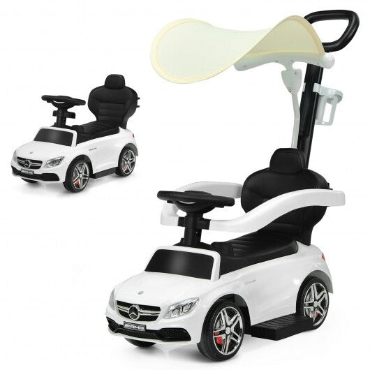 3-in-1 Mercedes Benz Ride-on Toddler Sliding Car-Blue - Minihomy