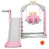 3 in 1 Toddler Climber and Swing Set Slide Playset-Pink - Color: Pink - Minihomy