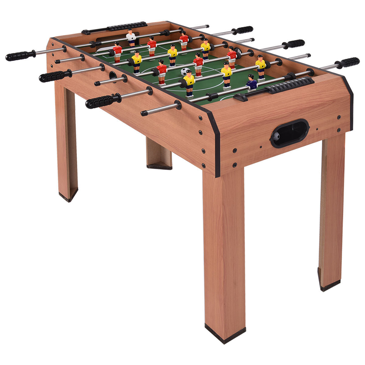 37 Inch Indoor Competition Game Football Table - Color: Brown - Minihomy