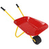 Outdoor Garden Backyard Play Toy Kids Metal Wheelbarrow-Red - Color: Red - Minihomy