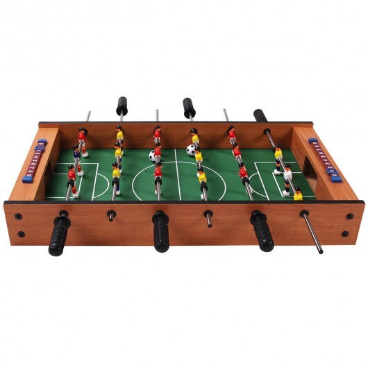 2-in-1 Indoor/Outdoor Air Hockey Foosball Game Table - Color: Brown - Minihomy