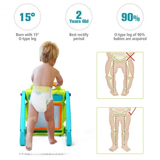 3-in-1 Kids Activity Sit-to-Stand Musical Learning Walker - Minihomy