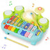 3-in-1 Electronic Piano Xylophone Game Drum Set - Color: Multicolor - Minihomy