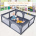 Large Infant Baby Playpen Safety Play Center Yard with 50 Ocean Balls-Dark Gray - Color: Dark Gray - Minihomy