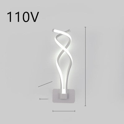 Led wall lamp nordic minimalist bedroom bedside lamp - Minihomy