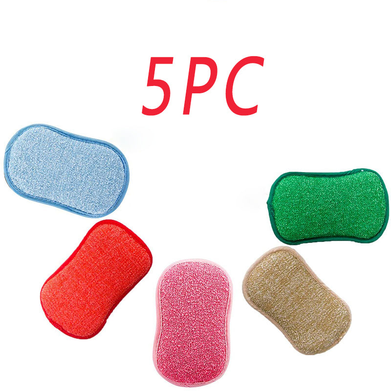 Double-Sided Kitchen Cleaning Magic Microfiber Sponge