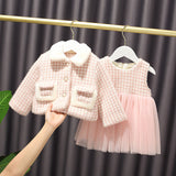 Autumn And Winter Mink Velvet Two-piece Skirt For Children - Minihomy