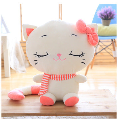 Cute Big Face Smiling Cat Stuffed Plush pillow Toys Soft Animal Smile Cat Dolls