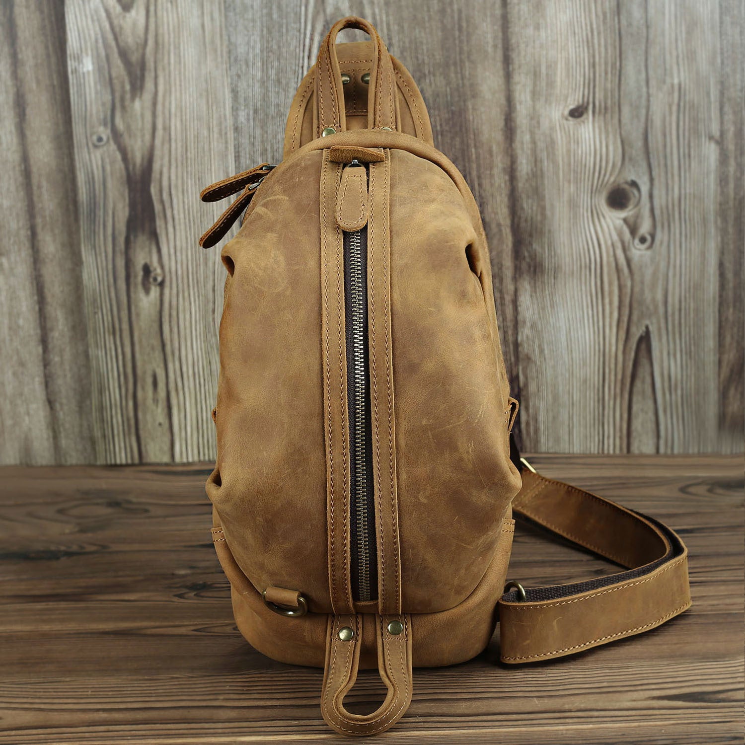 Large-capacity First Layer Retro Cowhide Bag