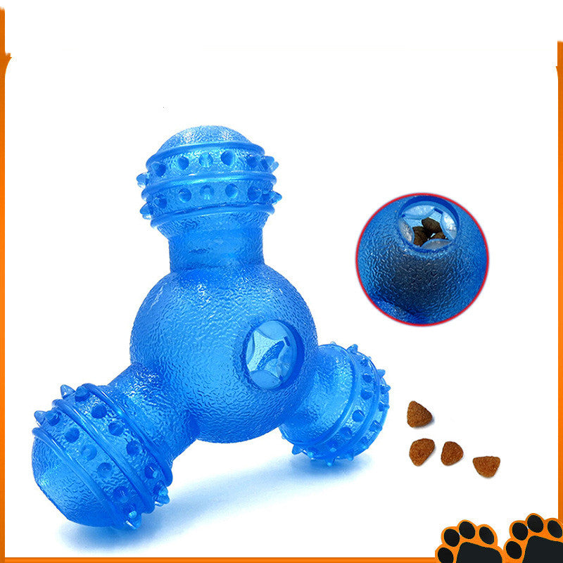 Three-hole Food Leakage Training, Molar Teeth Cleaning, Feeding Dogs, Creative Chewing Toys