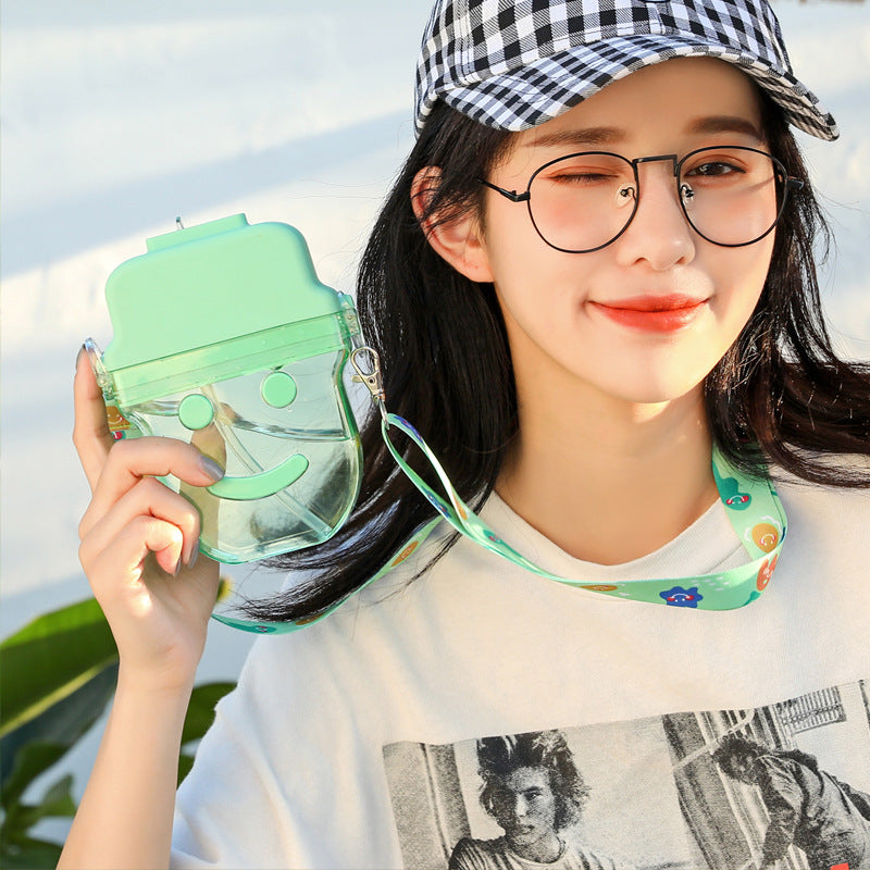 Cute Portable Smiling Face Diagonally Across The Kettle