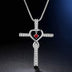 Cross Religious Belief Inlaid Zircon Pendant - Minihomy