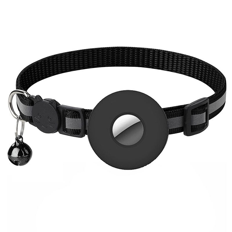 Airtag Pet Collar With Bell Reflective Adjustable Anti-lost Cat Dog Collar - Minihomy