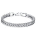 Double Row Stainless Steel Hip Hop Style Titanium Steel Bracelet - Minihomy