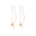 Gold Bronze Cutout Zircon Tassel Earrings - Minihomy