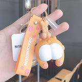 Funny Corgi Dog Doll Keychain