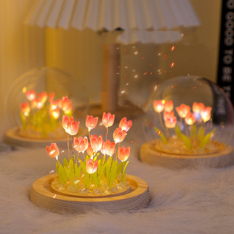 Handmade Tulip Night Light Bedside Ornament Home Decor