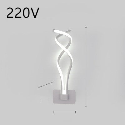 Led wall lamp nordic minimalist bedroom bedside lamp - Minihomy