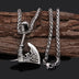 Jewelry Necklace Stainless Steel Axe Pendant Titanium Steel Orchid Chain Men - Minihomy