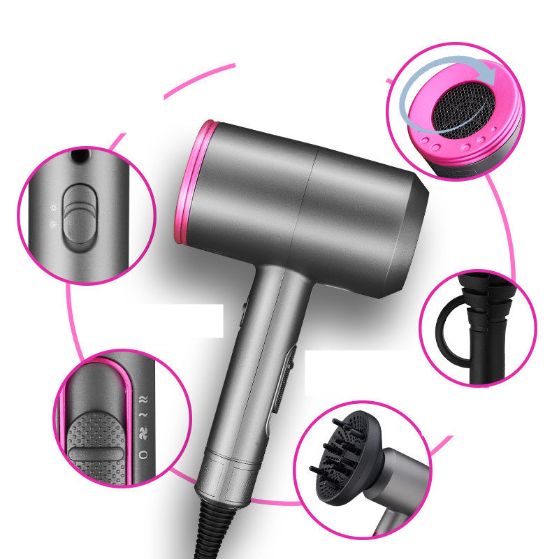 Hair Blow Dryer Fast Straight Hot Air Styler 3 Heat Setting 2 Speed Setting Hairdryer - Minihomy