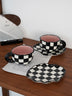 Black And White Checkerboard Mug Creative Net Red Mug - Minihomy