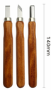 Mahogany 6 Sticks Carving Knife Handmade Woodcut Knife Eraser Engraving Set Woodcarving Tool - Minihomy